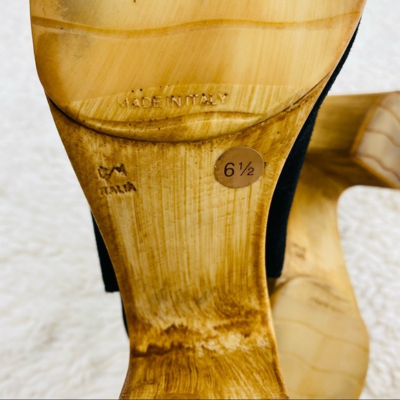 Kenneth Cole Reaction Wedges Black Leather Straps - Picture 8 of 12